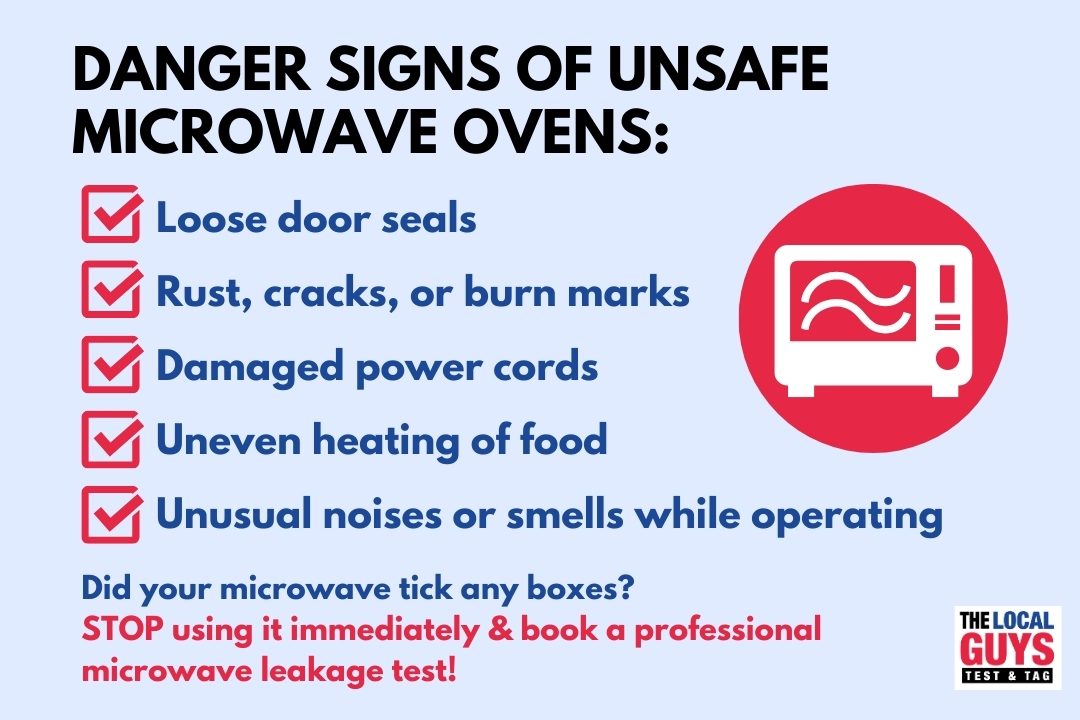 Danger signs of unsafe microwave ovens