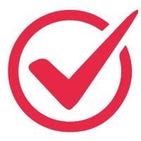 red checkmark